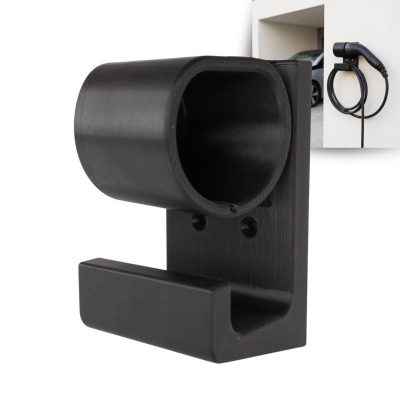 Runic Shop, obiecte 3D personalizate 9 Suport de perete pentru cablu si mufa de incarcare Type 2 cu insertie laterala pentru economisirea spatiului in garaj.